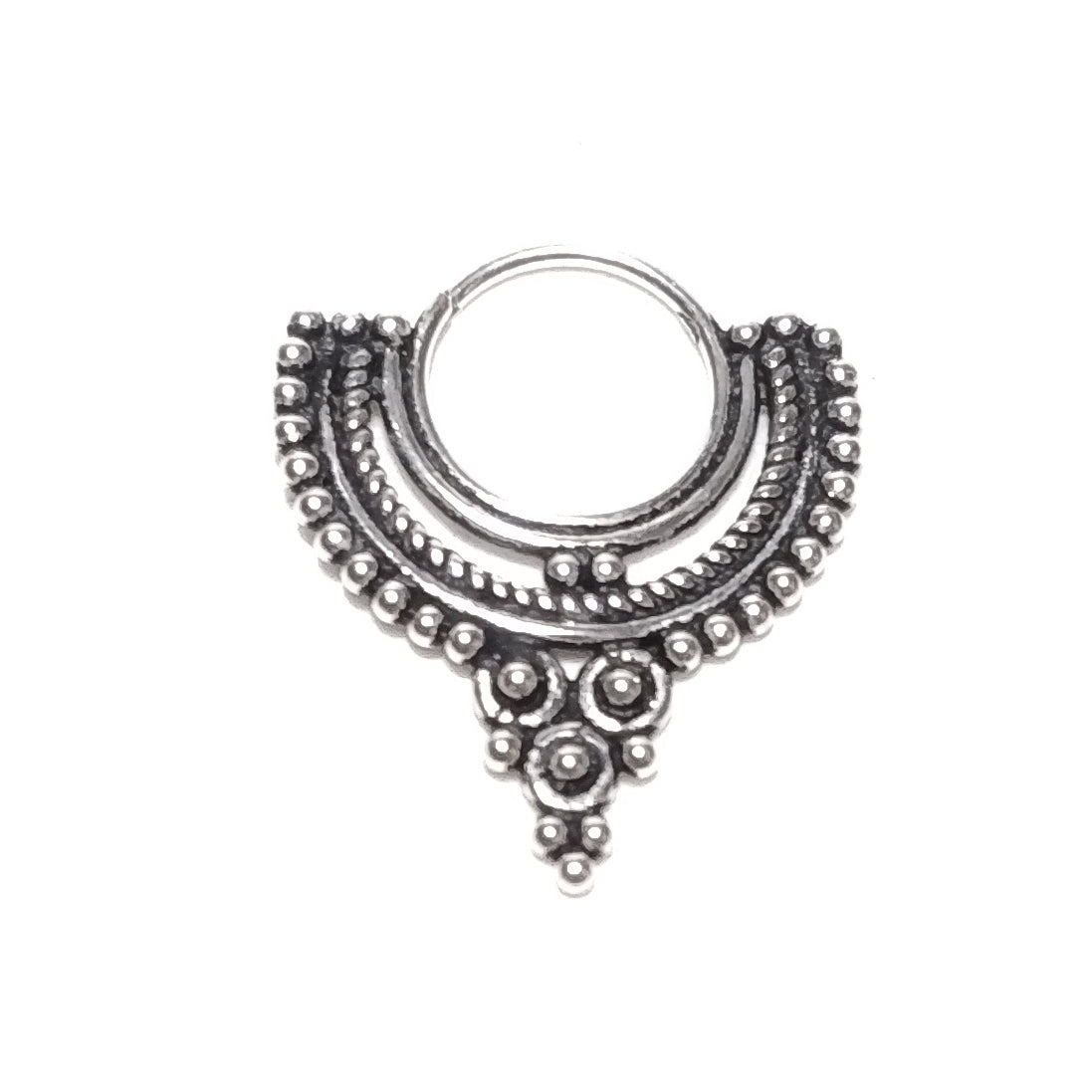 Orecchino - SEPTUM in argento 925 brunito - etnico