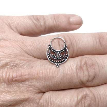 Orecchino - SEPTUM in argento 925 brunito - PIERCING