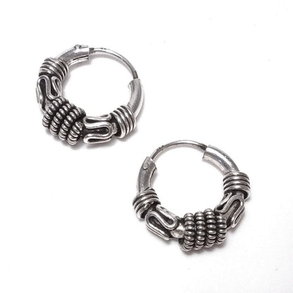 Orecchini cerchio argento - UOMO DONNA etnico | Gioielli etnici piercing