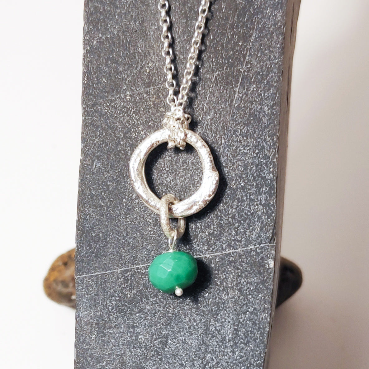 La Collana con pietra il cerchio della vita - argento 925