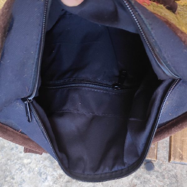 Borsa artigianale realizzato con KILIM e Cuoio