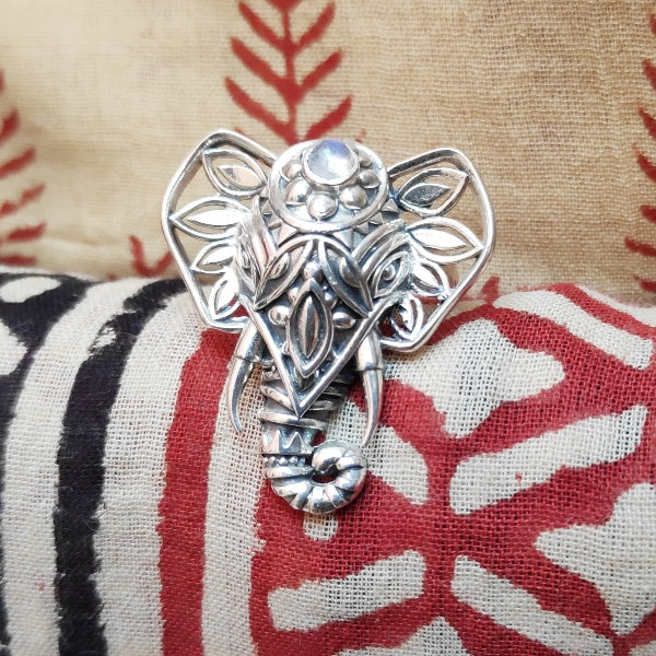ANELLO artigianalein argento 925 Anello con pietra Ametista  | Elefante