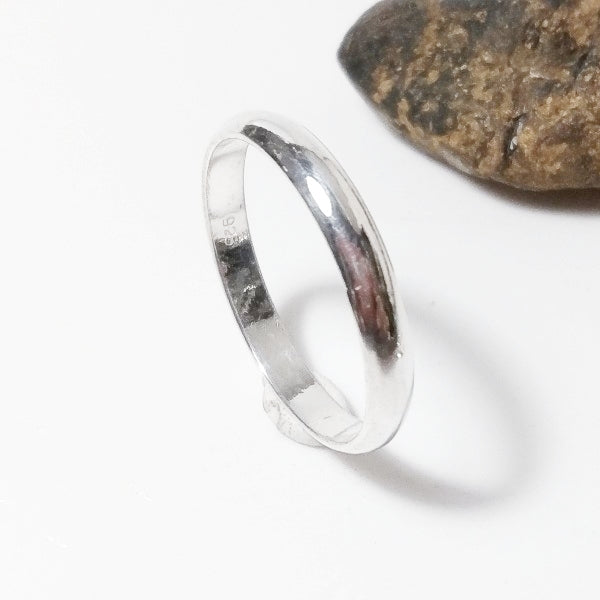 Anello fascia fine in argento 925 ferma anello