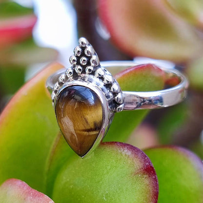Anello AAHNA in argento 925 con pietra | GIOIELLI IN ARGENTO