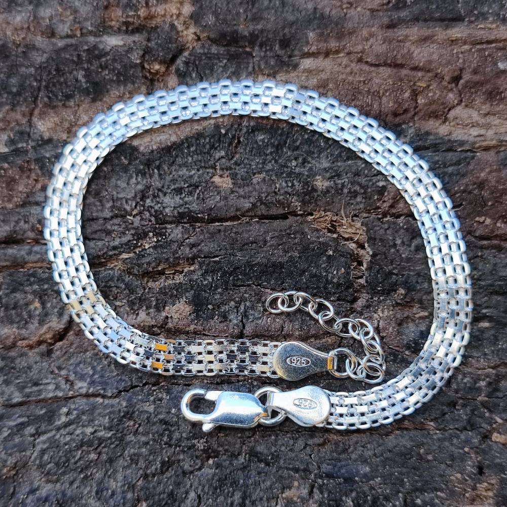 BRACCIALE ARGENTO catena piatta - HOSPET