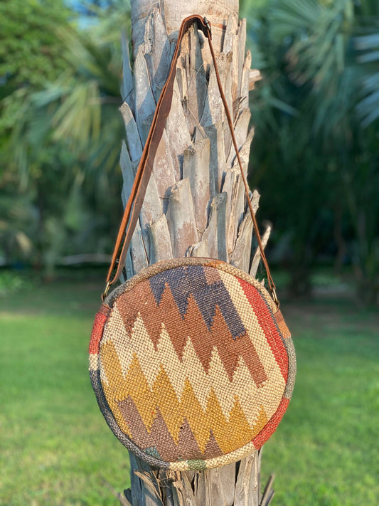 Borsa artigianale realizzato con KILIM e Cuoio – immagine1