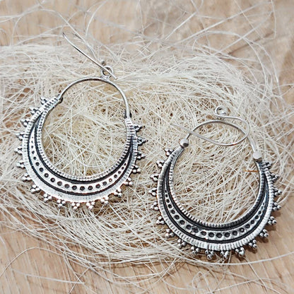 ORECCHINI etnici in argento 925 - HUNUMAN