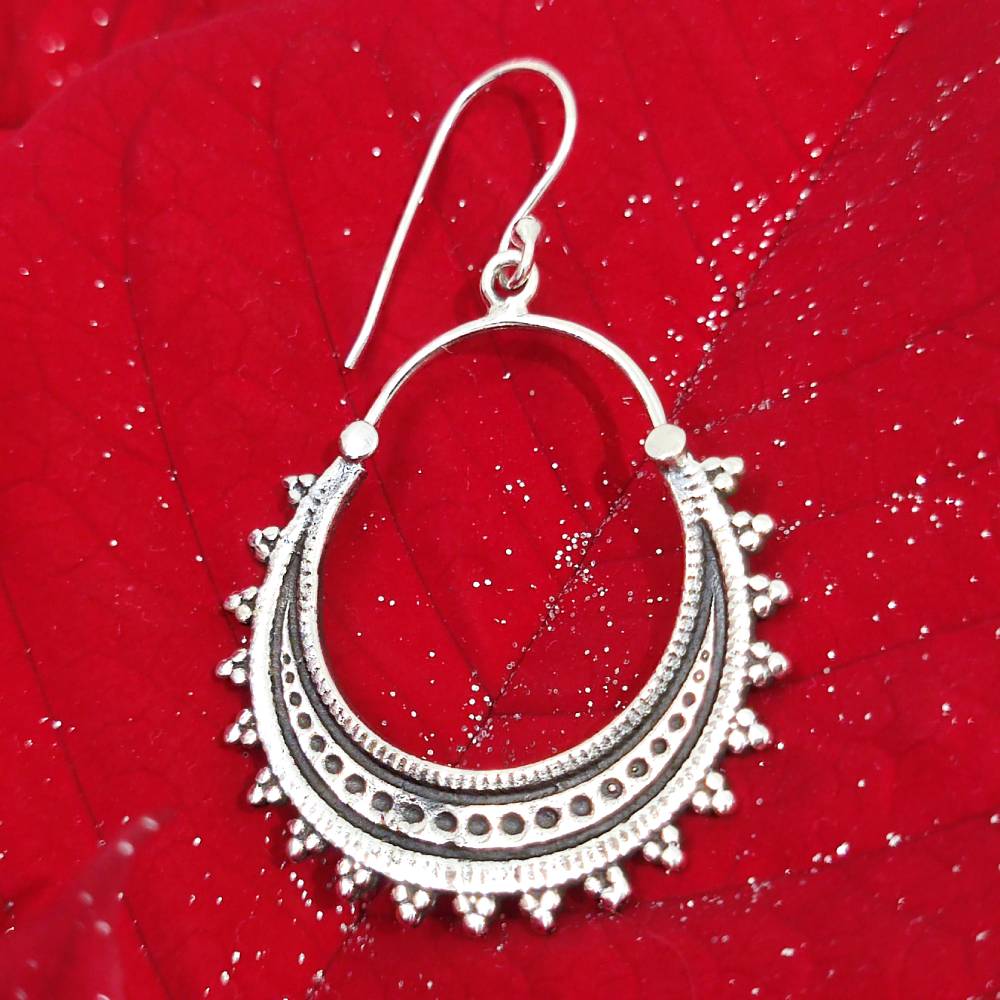 ORECCHINI etnici in argento 925 - HUNUMAN