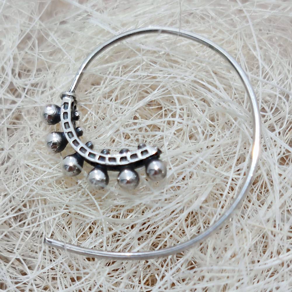 ORECCHINI etnici a spirale in argento 925 - NARENDRA