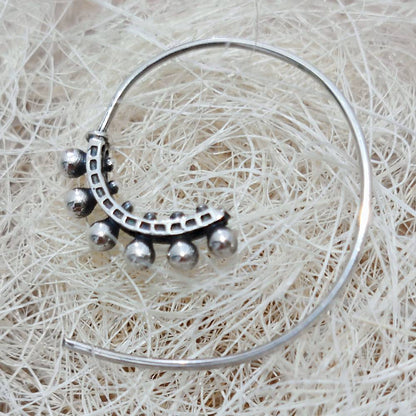 ORECCHINI etnici a spirale in argento 925 - NARENDRA
