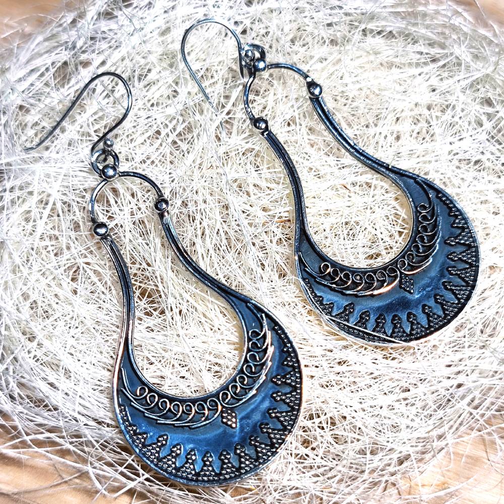 ORECCHINI etnici in argento 925 - JAMGAON