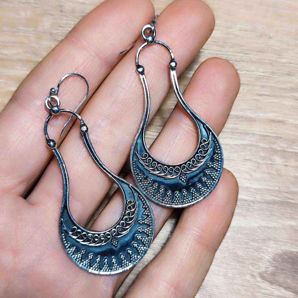 ORECCHINI etnici in argento 925 - JAMGAON