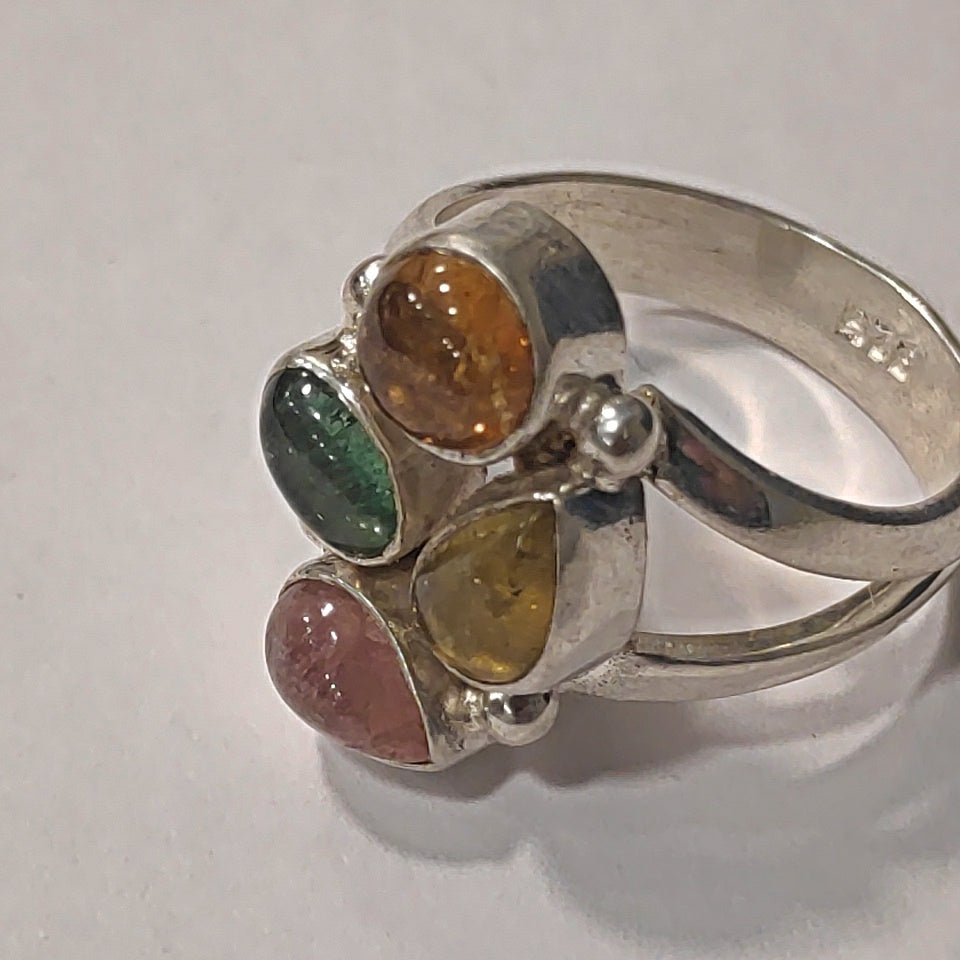 Anello Tormalina e argento cabouchon - TILOTTAMA