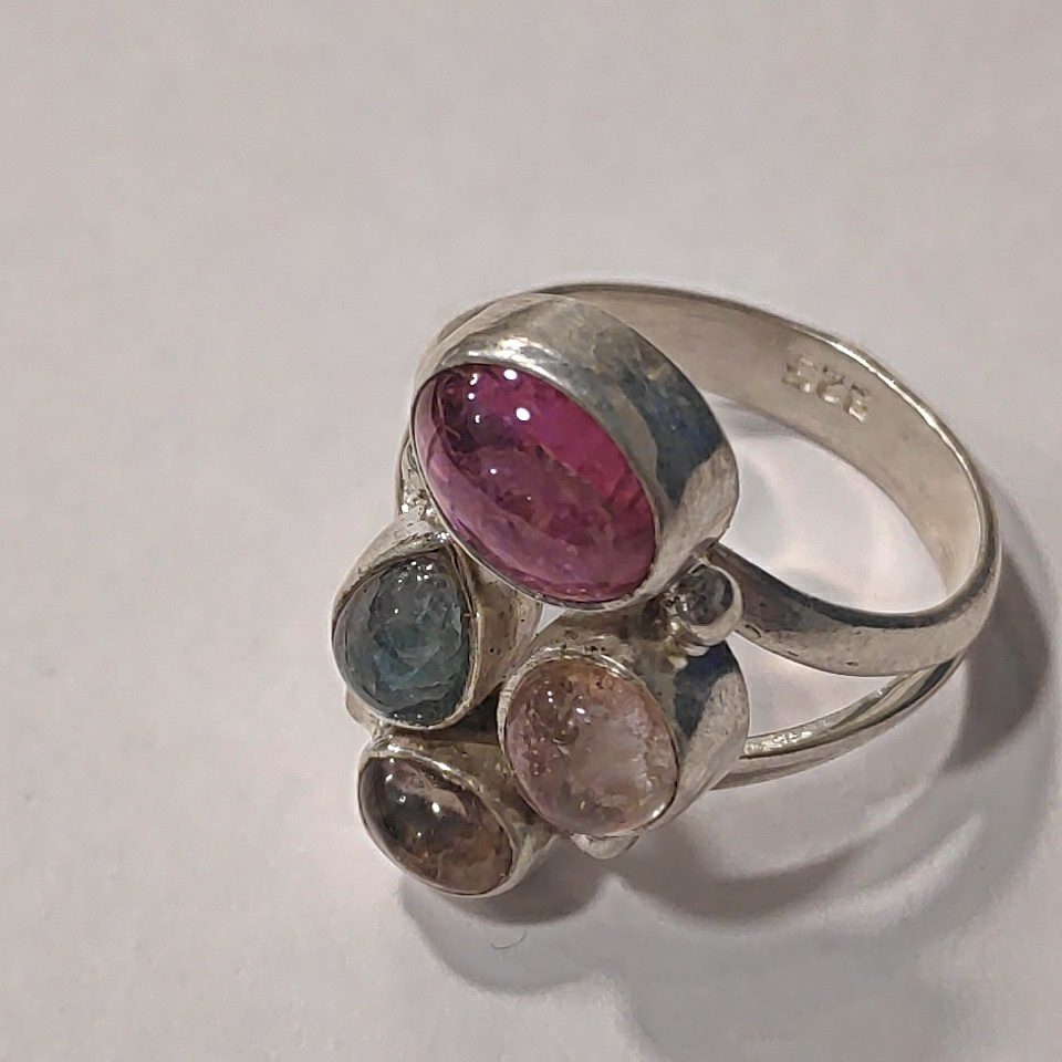 Anello Tormalina e argento cabouchon - DHURKOT