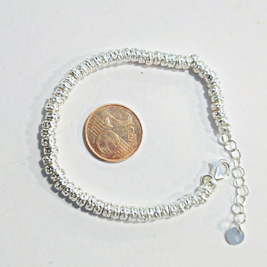 BRACCIALE ARGENTO a dischi martellati piccoli – immagine2