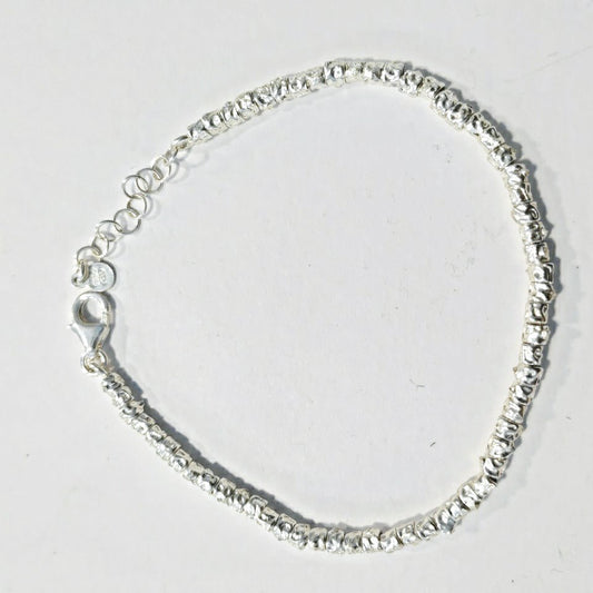 BRACCIALE ARGENTO a tubi martellati piccoli