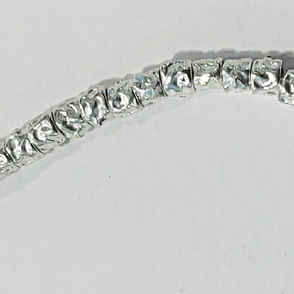 BRACCIALE ARGENTO a tubi martellati piccoli – immagine2
