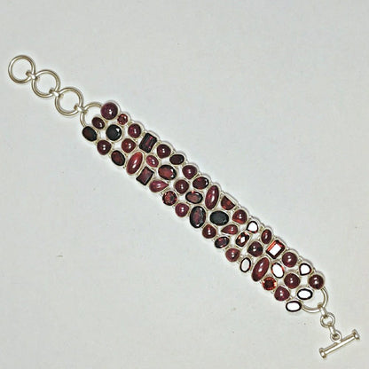 Bracciale donna argento e GRANATO – immagine4