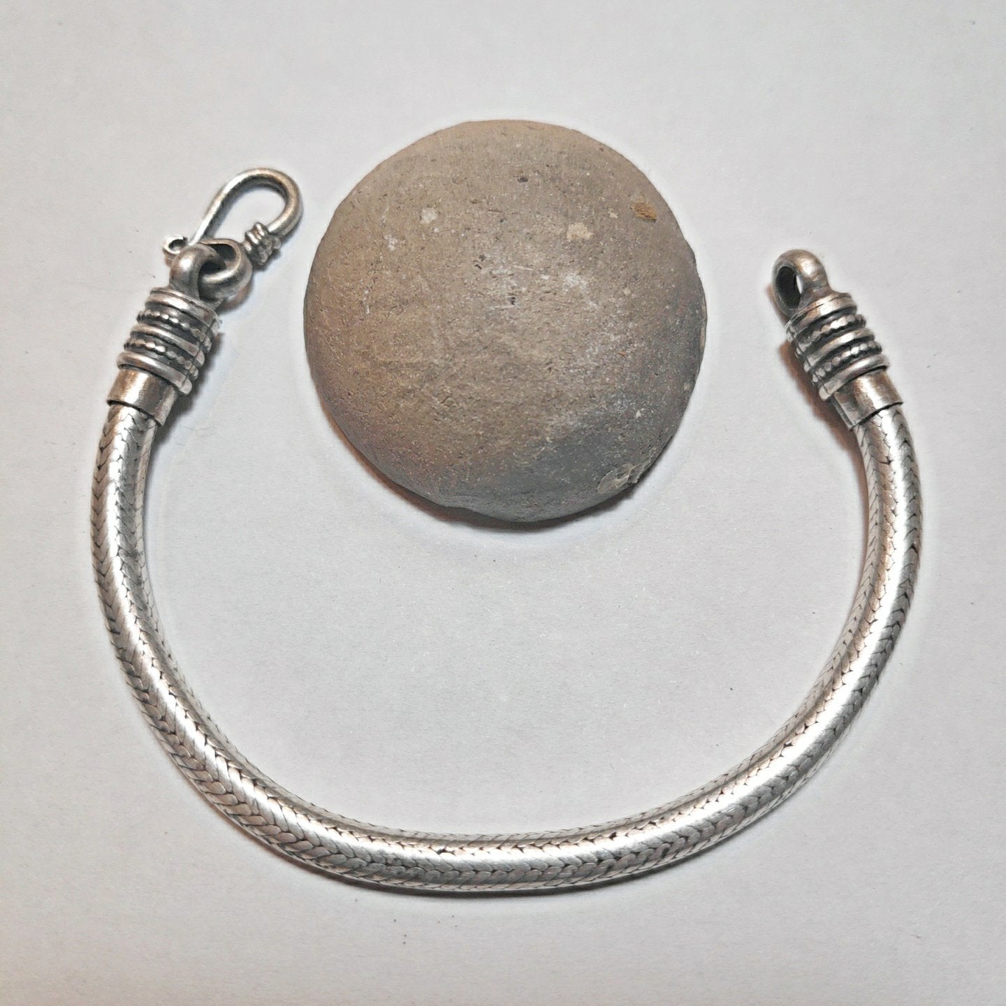 Bracciale uomo-donna tradizionale Snake argento