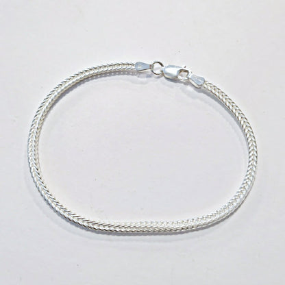 Snake argento | Bracciale argento 925 stile lisca da pesce quadrato – immagine1