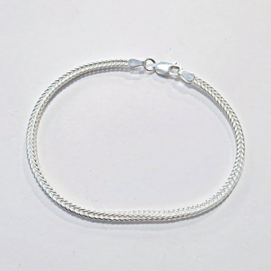 Snake argento | Bracciale argento 925 stile lisca da pesce quadrato – immagine1