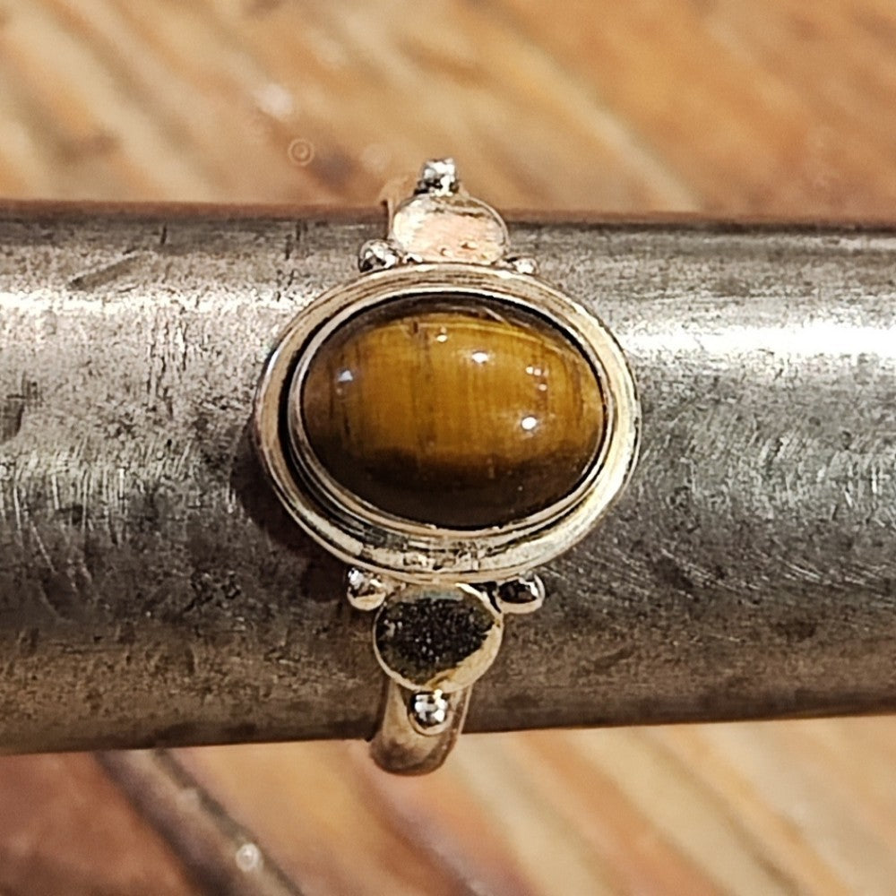 Anello con pietra in argento 925 - KIWARA – occhio di tigre