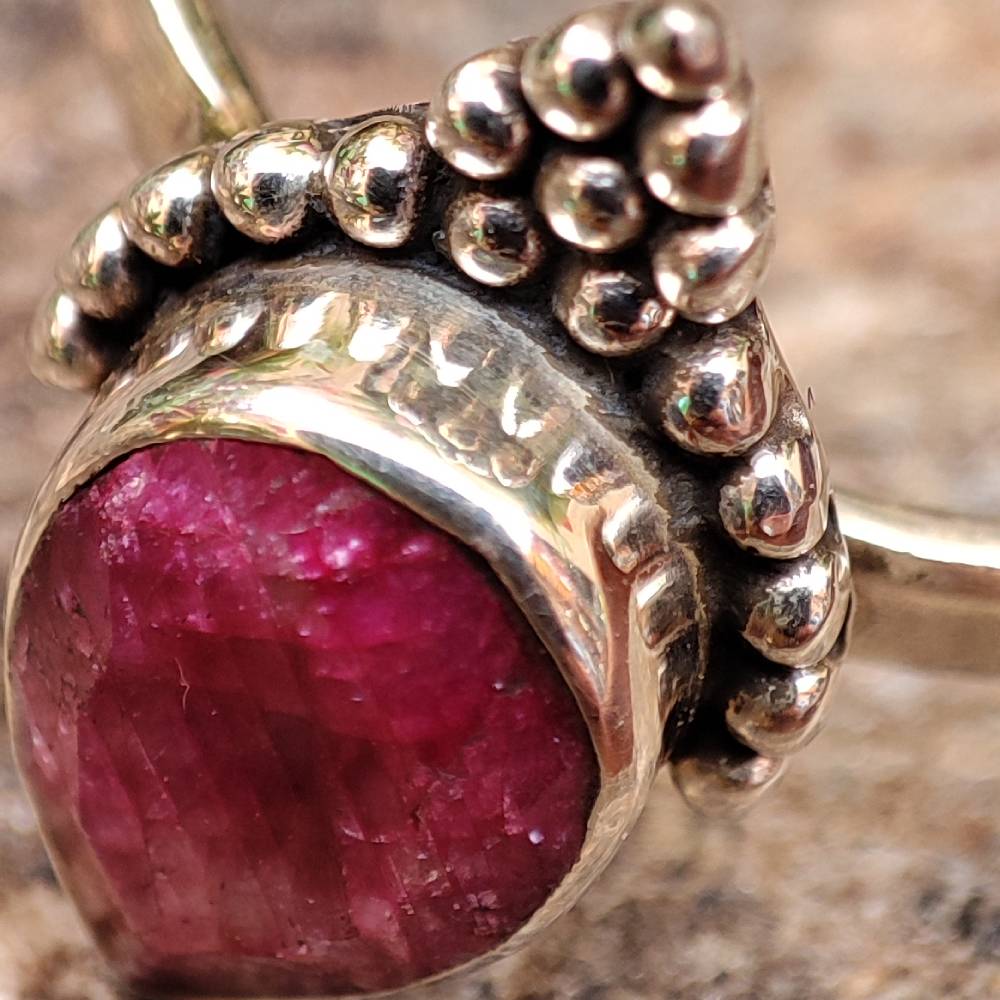 Anello AAHNA in argento 925 con pietra | GIOIELLI IN ARGENTO