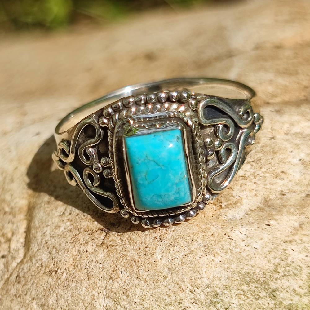 Anello con pietra in argento 925 ANANTRAM turchese