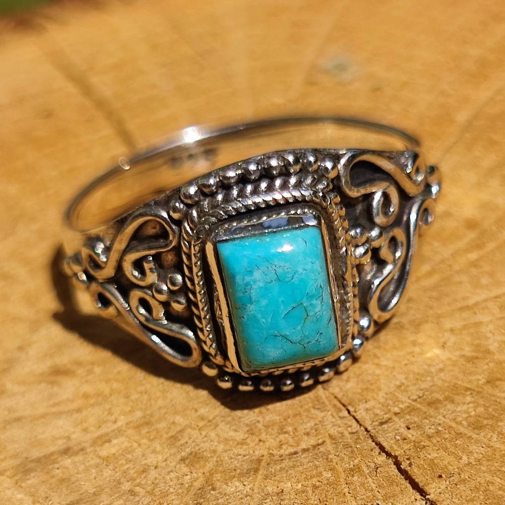 Anello con pietra in argento 925 ANANTRAM turchese