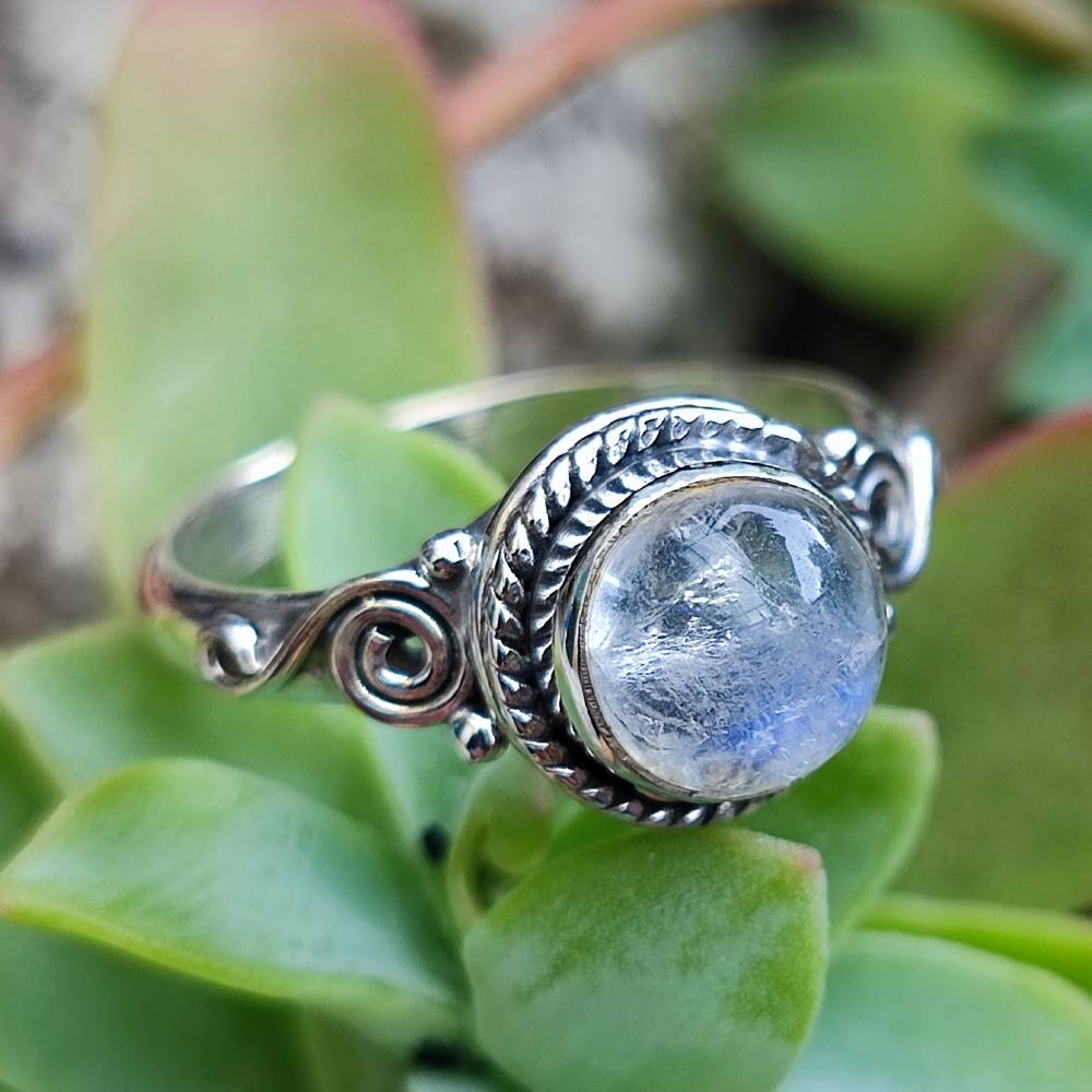 Anello HANIMA in argento 925 con pietra pietra di luna