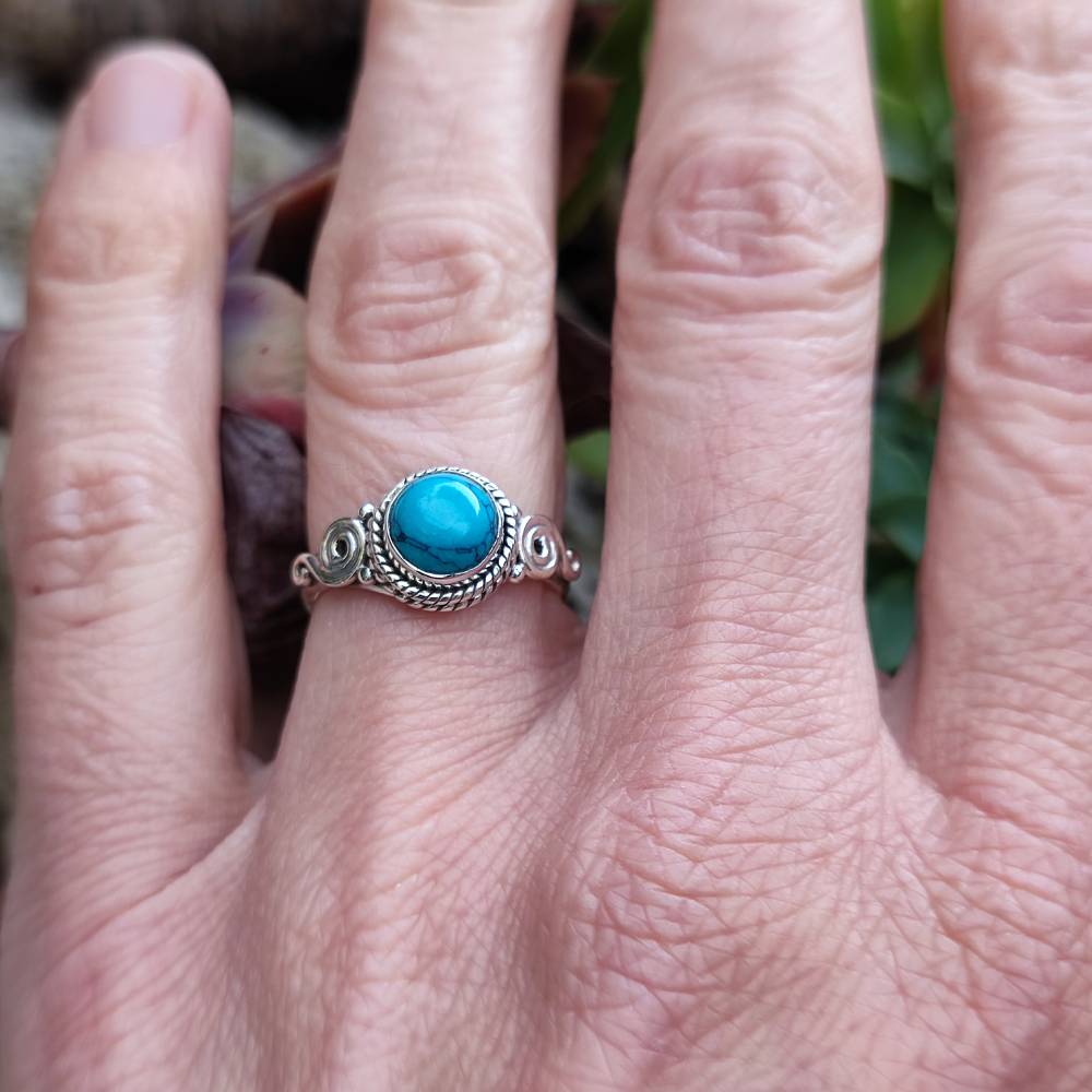 Anello HANIMA in argento 925 con pietra – turchese