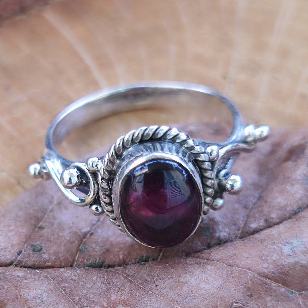 Anello In Argento Sterling 925 Con Ametista Di Forma Ovale Fatto - Foto 11