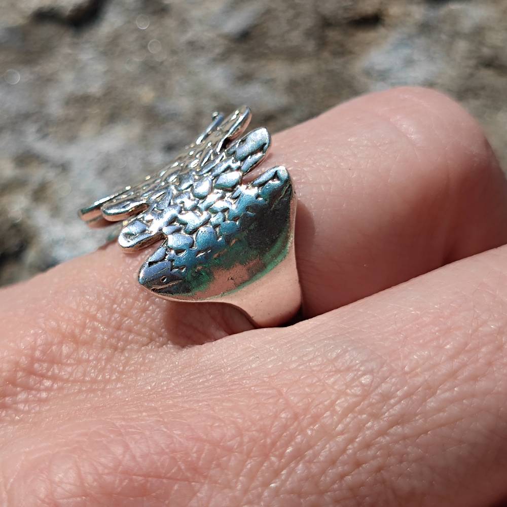 ANELLO artigianale a fascia in argento 925 - DIRPUR