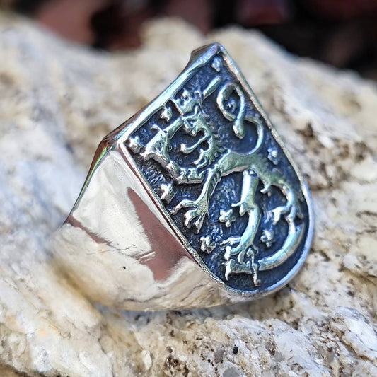 Anello in argento 925 Leone - FINNISH LION