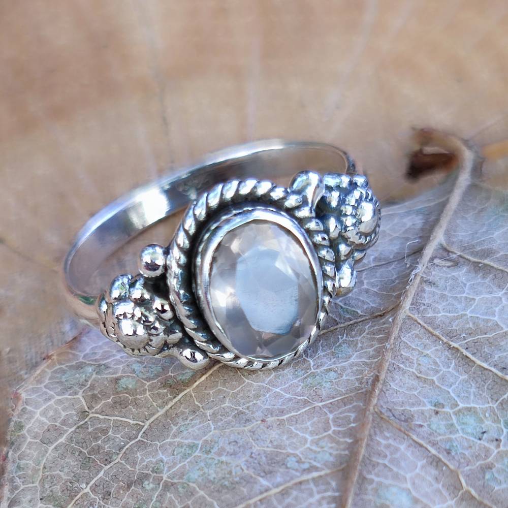 Anello con pietra in argento 925 - DHARMENDRA – pietra di luna
