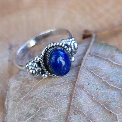 Anello con pietra in argento 925 - DHARMENDRA – lapislazzuli