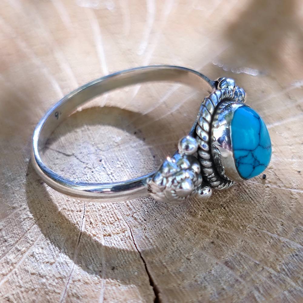 Anello con pietra in argento 925 - DHARMENDRA turchese