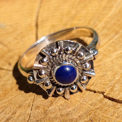 Anello in argento 925 con pietra GURNAM lapislazzuli