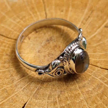 Anello con pietra in argento 925 GEET Labradorite