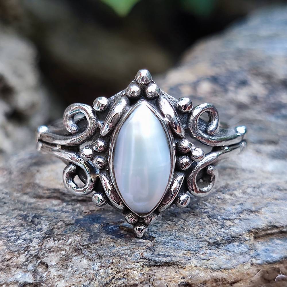 Anello con pietra in argento 925 - CHOMU