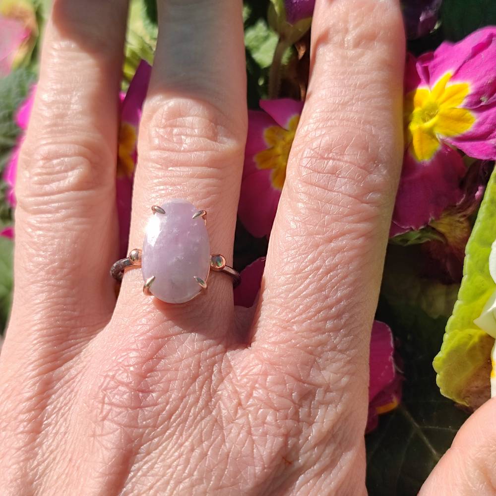 ANELLO artigianale in argento 925 con pietra - GOGELAWE