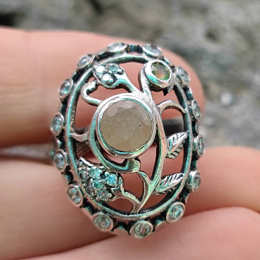 Anello in argento 925 con pietra - KHARA