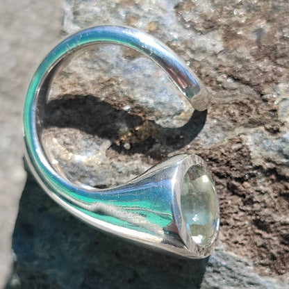 Anello in argento 925 artigianale con pietra - MARVAL