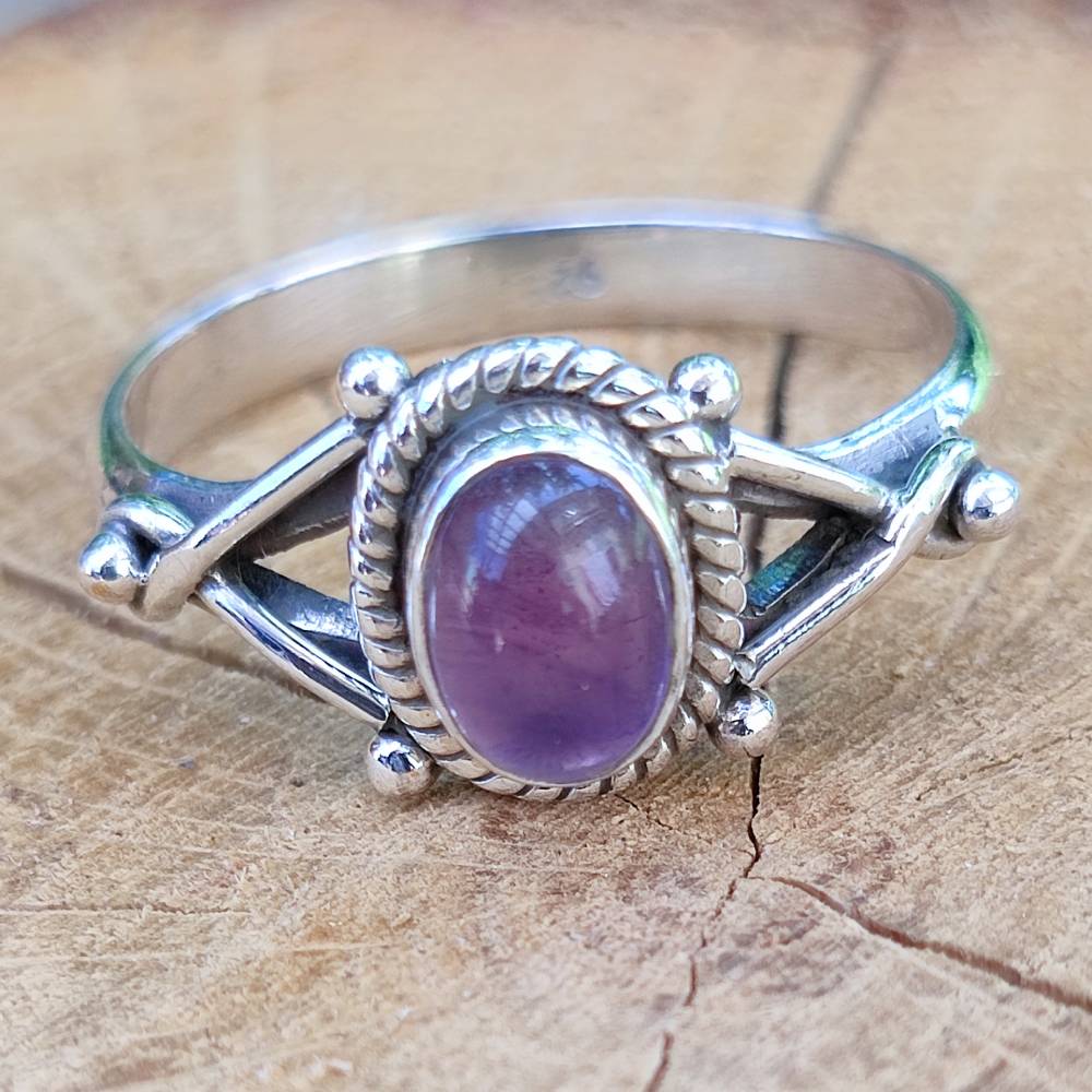 Anello con pietra in argento 925 NALIN ametista