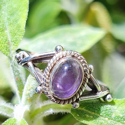 Anello con pietra in argento 925 NALIN ametista