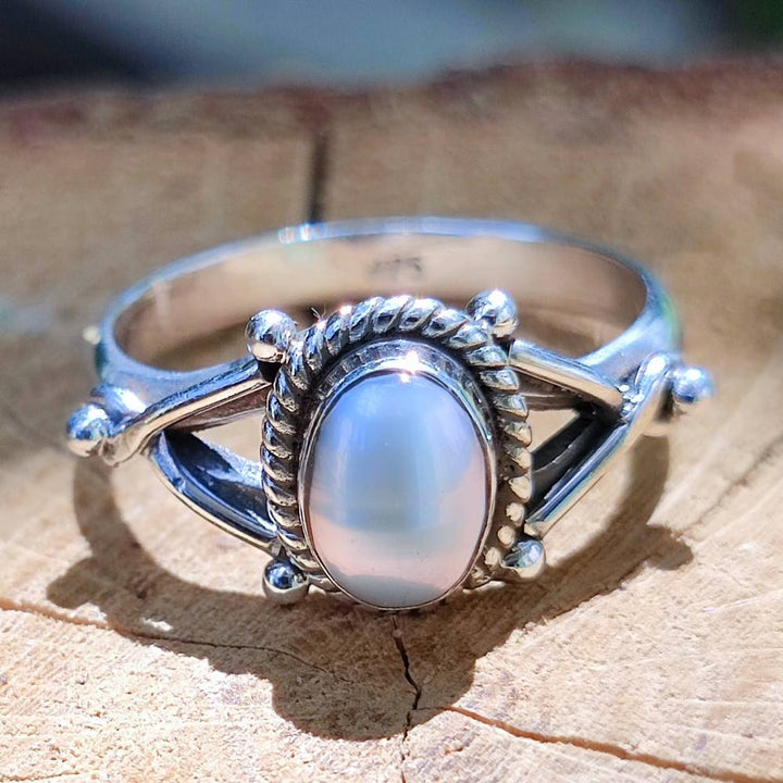 Anello con pietra in argento 925 NALIN perla 