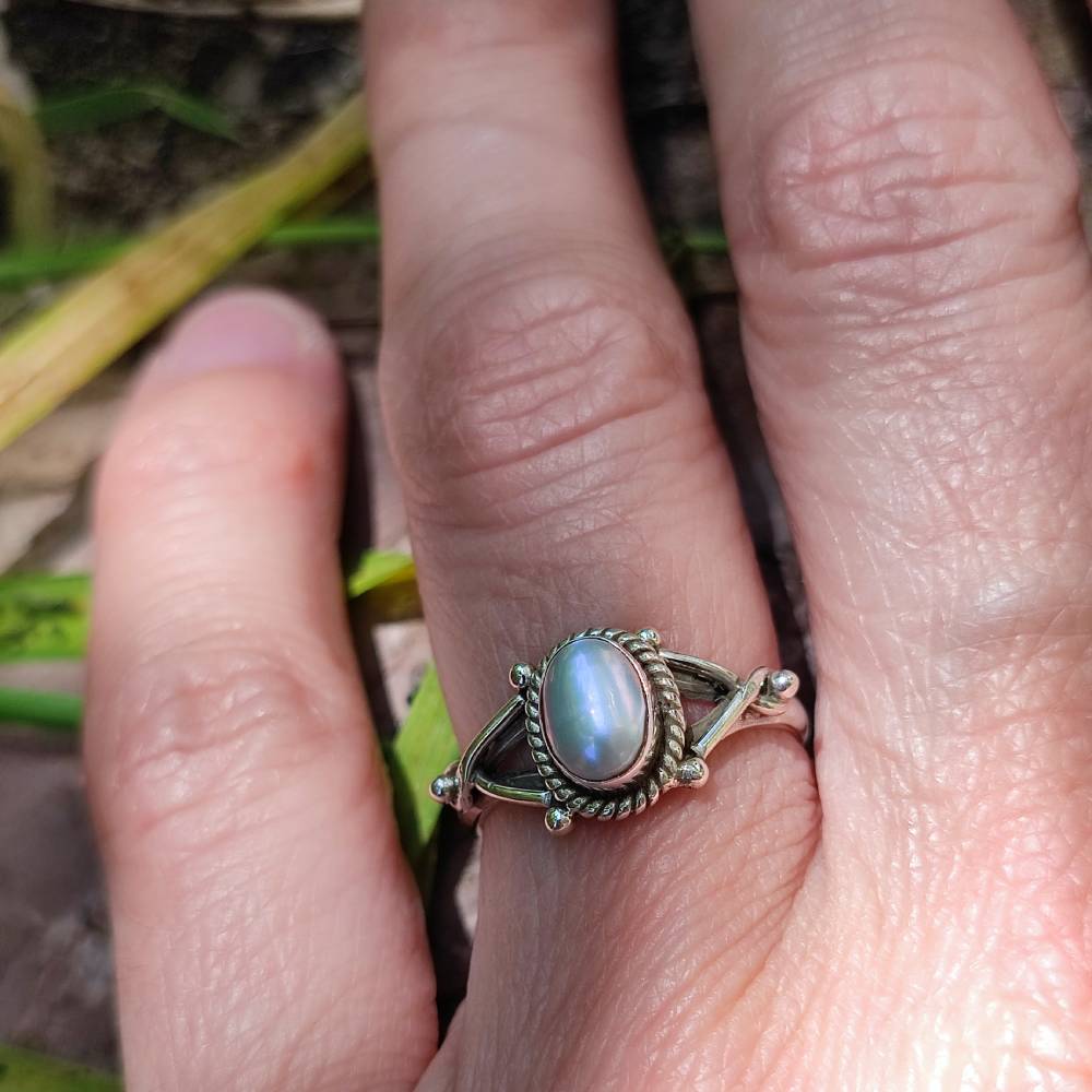 Anello con pietra in argento 925 NALIN perla 