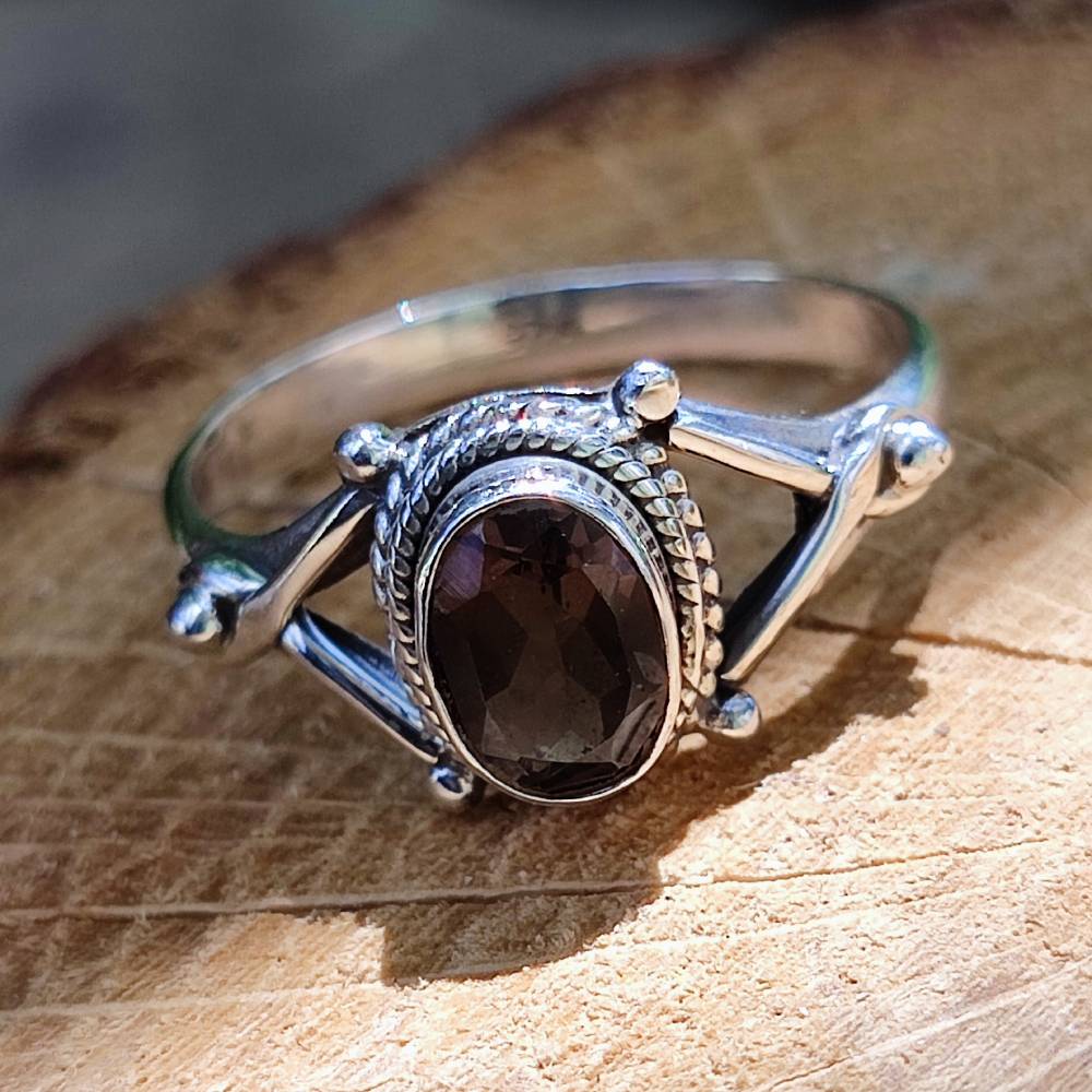 Anello con pietra in argento 925 NALIN – onice nero