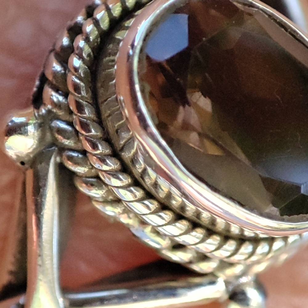 Anello con pietra in argento 925 NALIN – dettaglio pietra