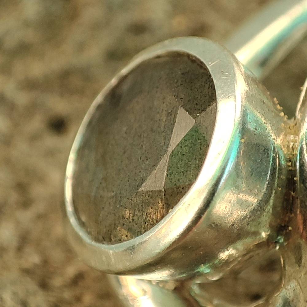 Anello con pietra in argento 925 artigianale - RASJ – immagine13